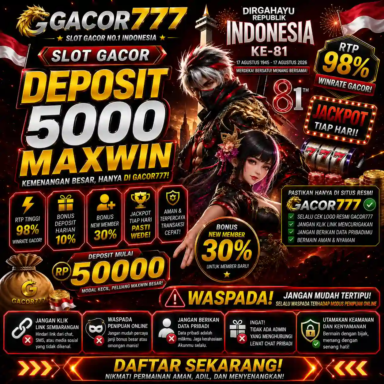 GACOR777: Akses Situs Deposit 5000 Jagoan Andalan Link Slot Gacor Hari Ini